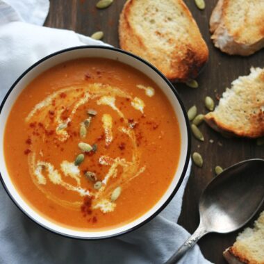 Гарбузовий крем суп з вершками