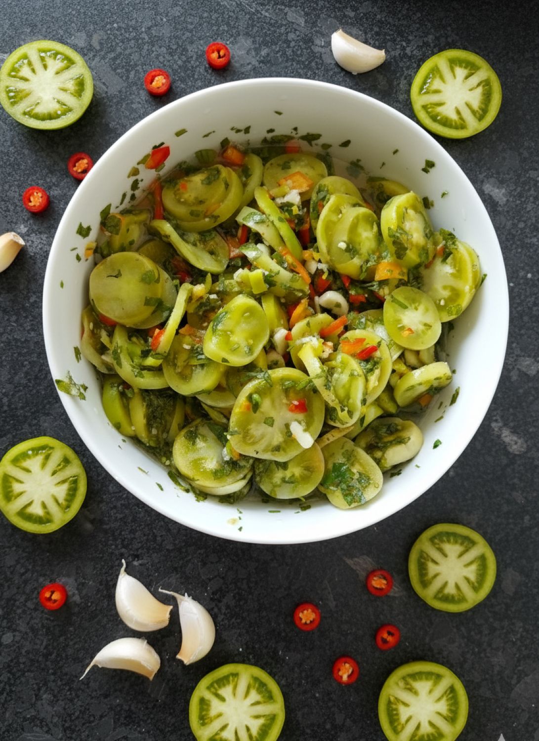 Салат з зелених помідорів